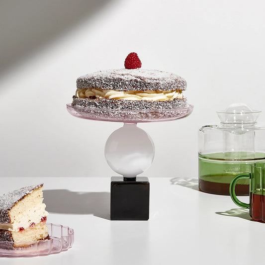 GLASS GEO CAKE STAND
