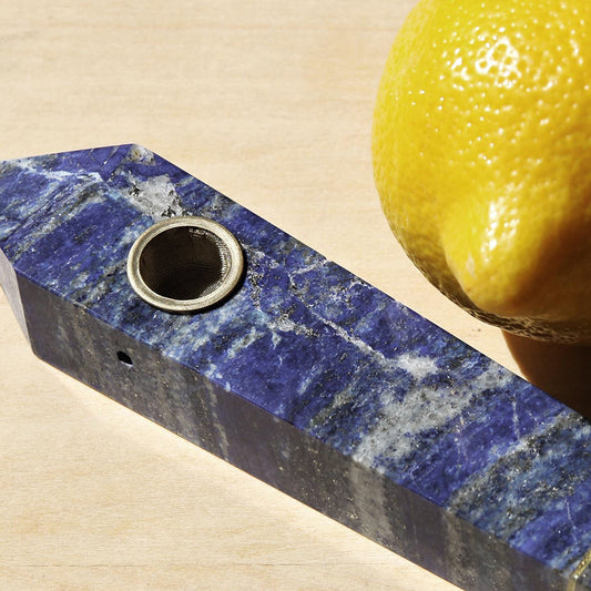 LAPIS LAZULI GEMSTONE PIPE