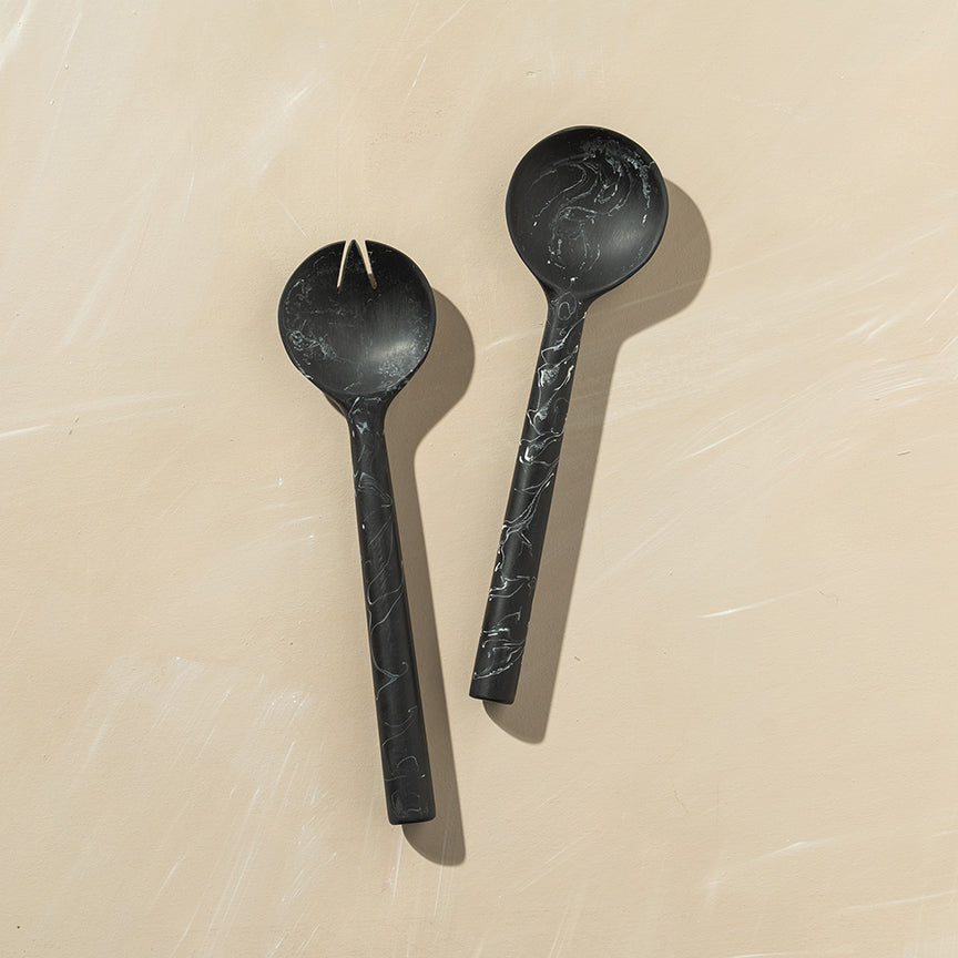 FLOW RESIN SALAD SERVERS