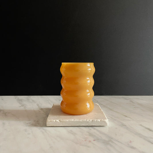 OPAQUE RIPPLE GLASS CUPS | SET OF TWO