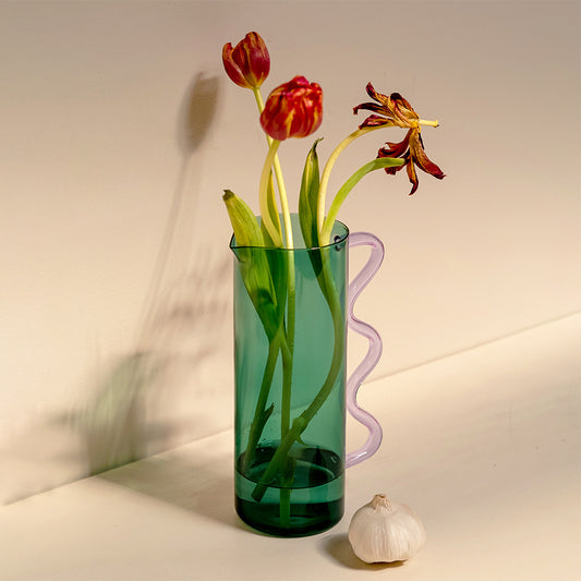 WAVE GLASS PITCHER