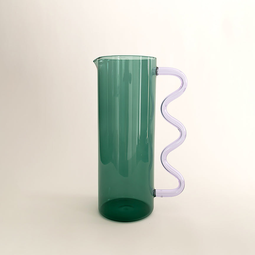 WAVE GLASS PITCHER