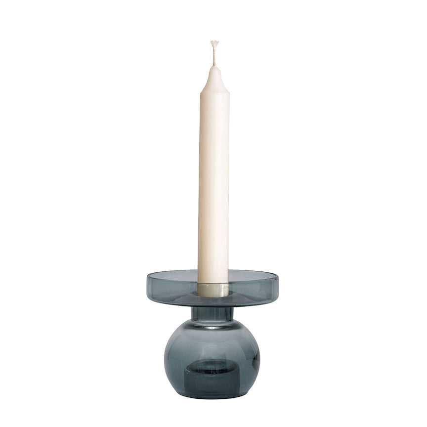 BOTH SIDES CANDLE HOLDER | RECYCLED GLASS