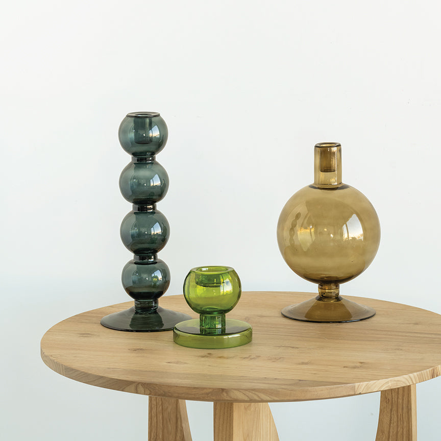 POLLINI CANDLE HOLDER | RECYCLED GLASS