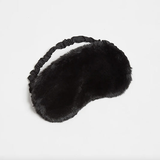 NAYA EYE MASK | VEGAN FAUX FUR | Noir