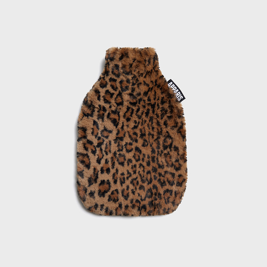 MEENA HOT WATER BOTTLE | VEGAN FAUX FUR | Leopard