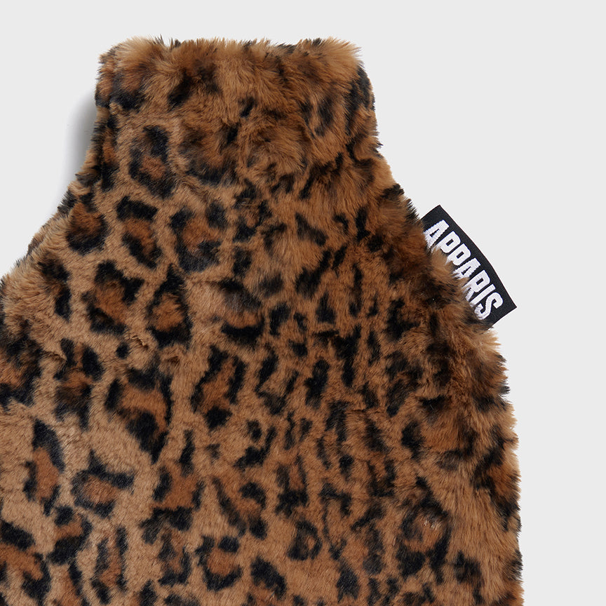 MEENA HOT WATER BOTTLE | VEGAN FAUX FUR | Leopard