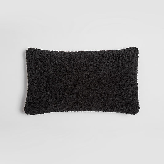 PRANA PILLOW | LUXE TEDDY VEGAN SHEARLING | Noir