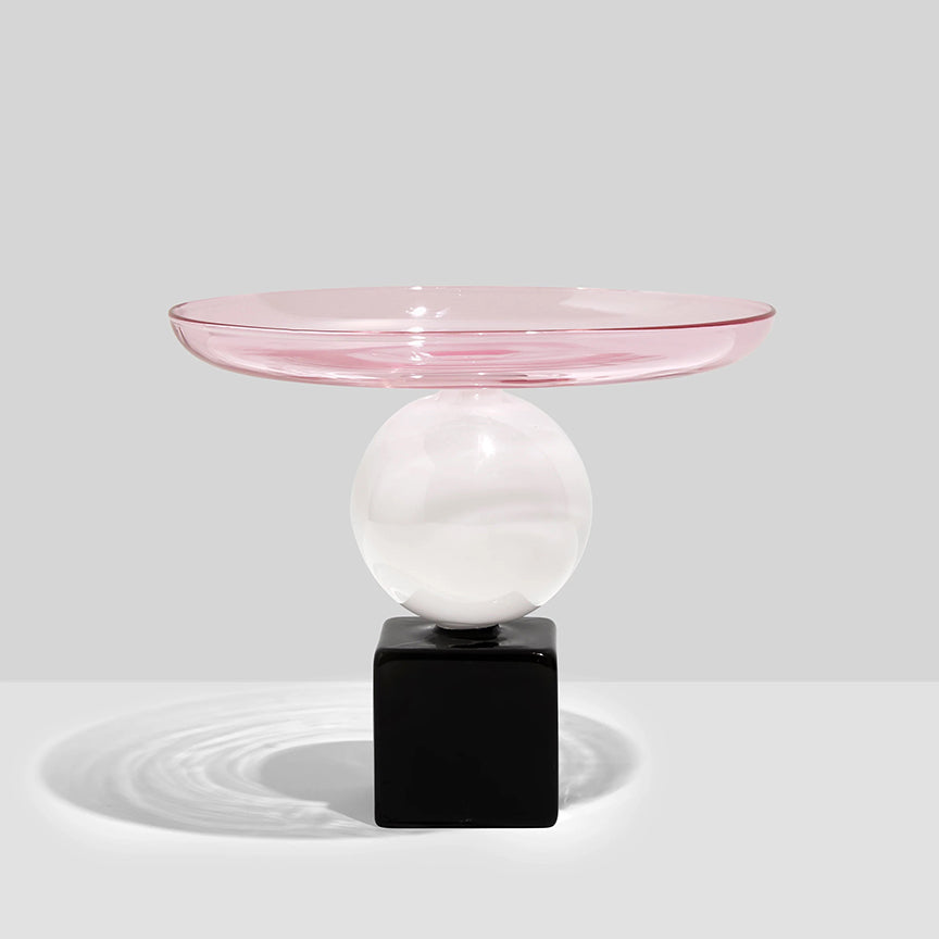 GLASS GEO CAKE STAND
