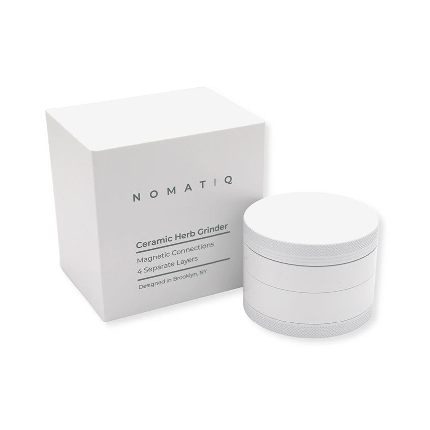 CERAMIC 4-PIECE HERB GRINDER | White