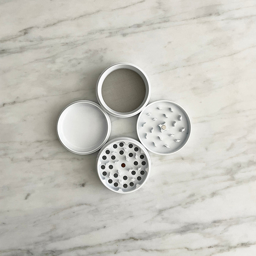CERAMIC 4-PIECE HERB GRINDER | White