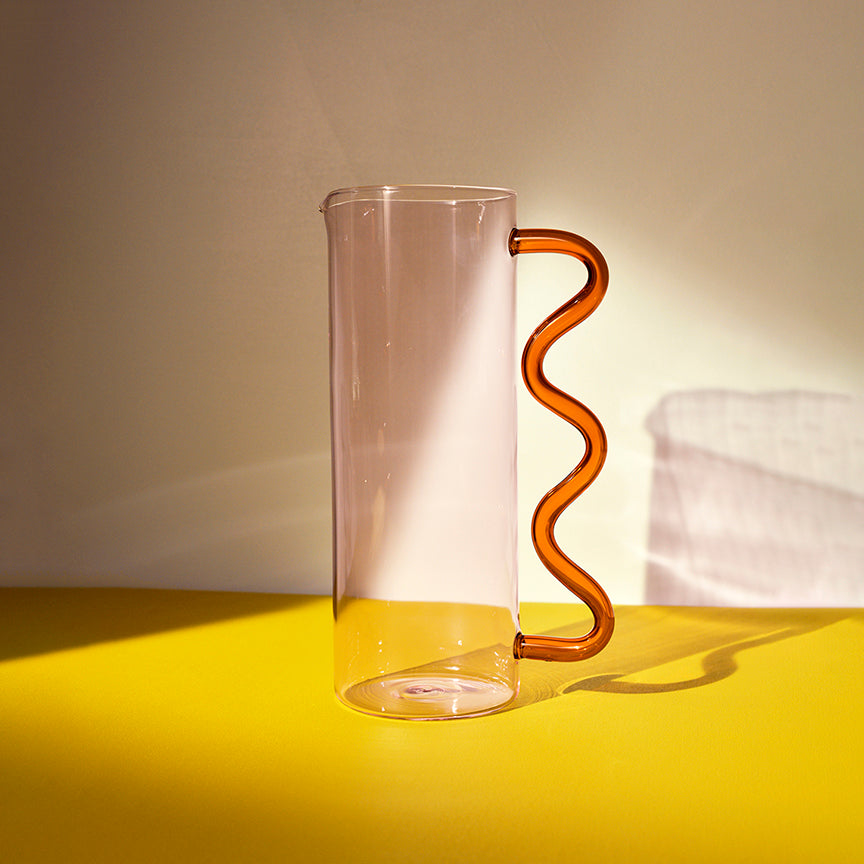 WAVE GLASS PITCHER