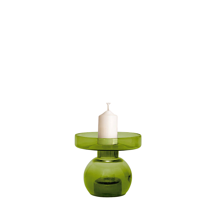 BOTH SIDES CANDLE HOLDER | RECYCLED GLASS