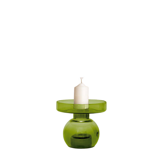 BOTH SIDES CANDLE HOLDER | RECYCLED GLASS