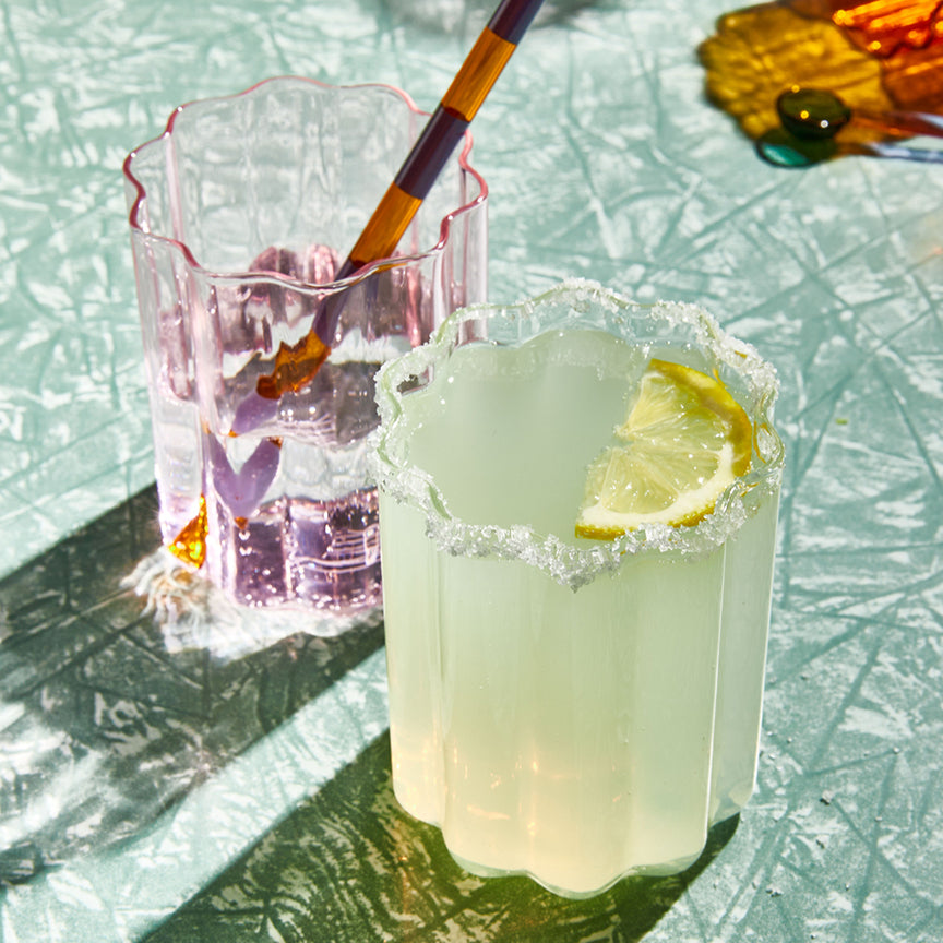 GLASS STRIPED STRAWS | 4 PER PACK
